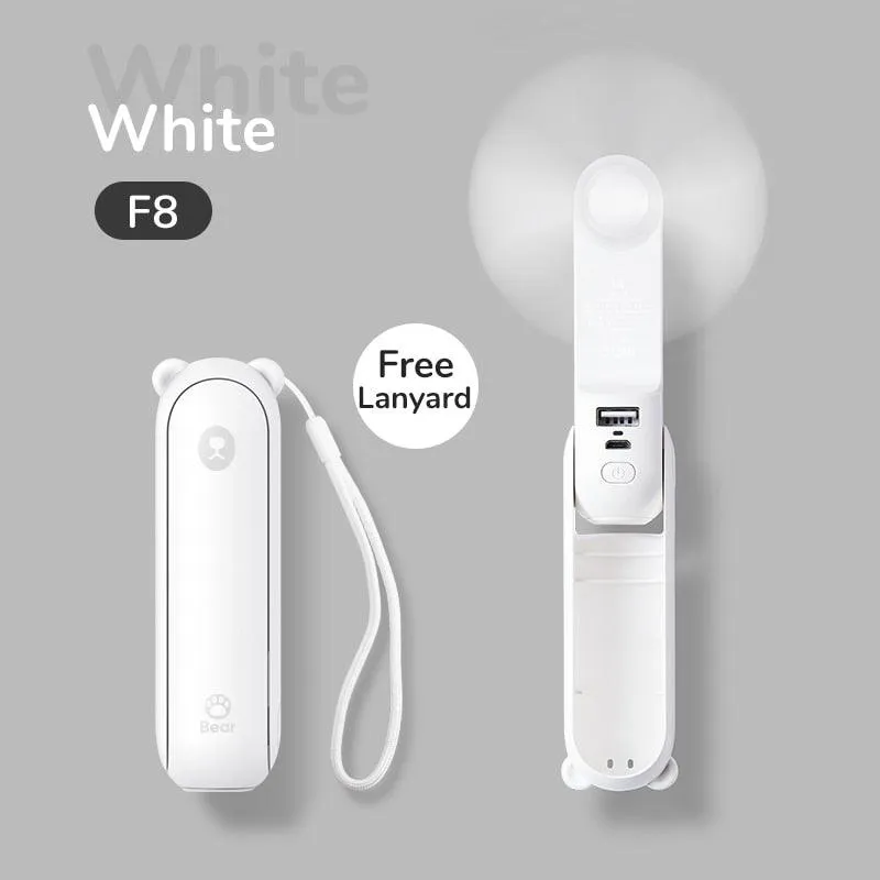 Portable Rechargeable USB Mini Flashlight Pocket Fan