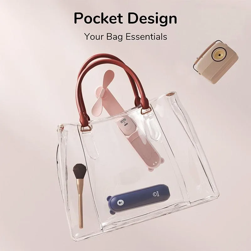 Portable Rechargeable USB Mini Flashlight Pocket Fan