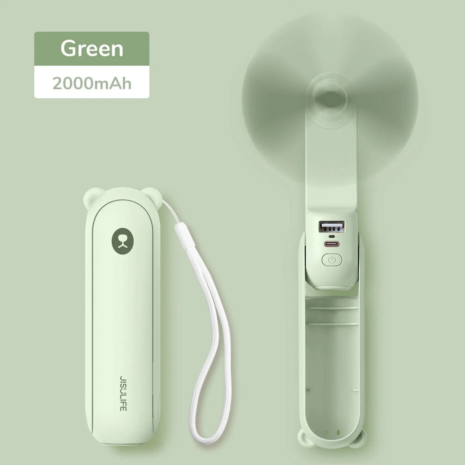 Portable Rechargeable USB Mini Flashlight Pocket Fan