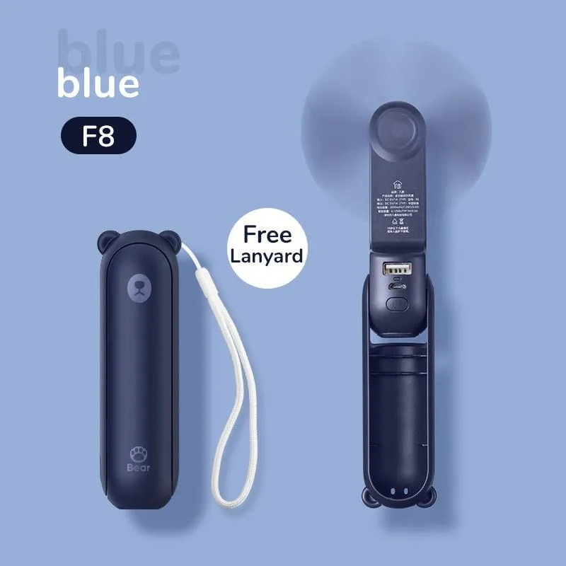 Portable Rechargeable USB Mini Flashlight Pocket Fan