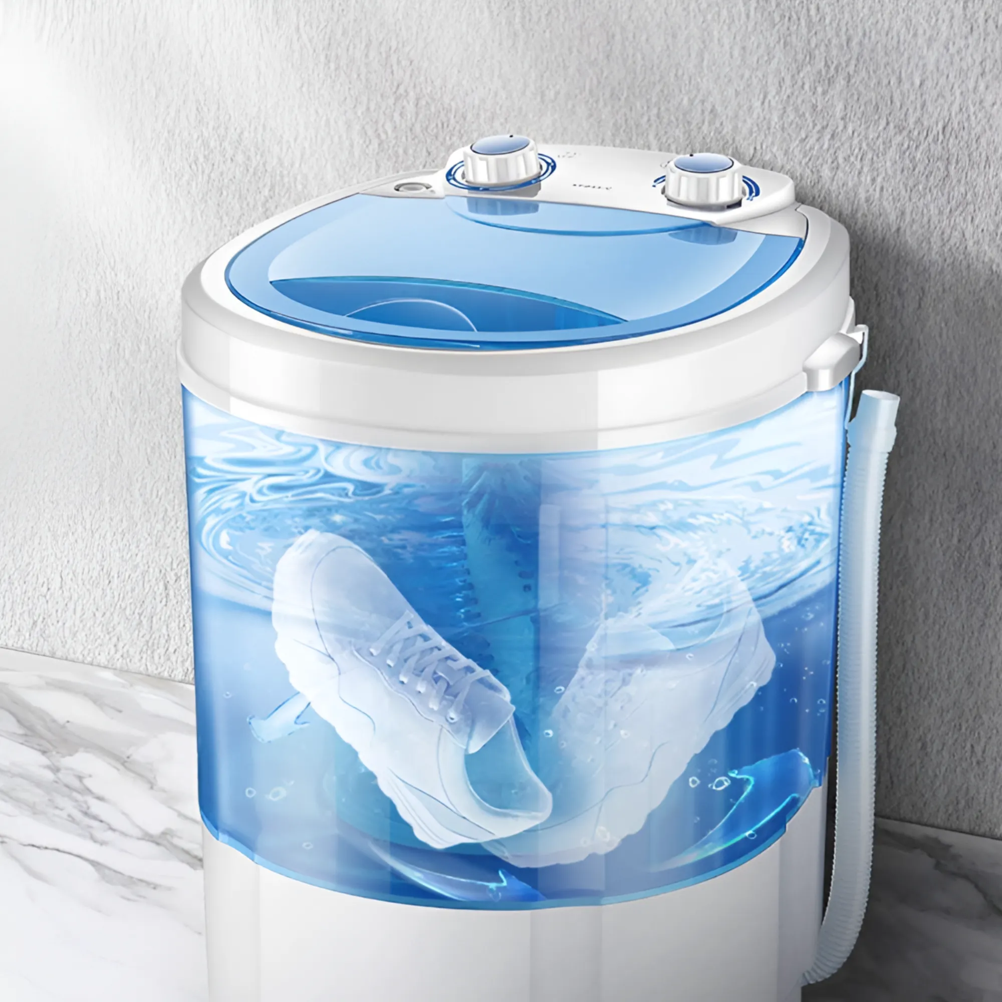 Portable Travel-Friendly Mini Washing Machine with Dryer Basket