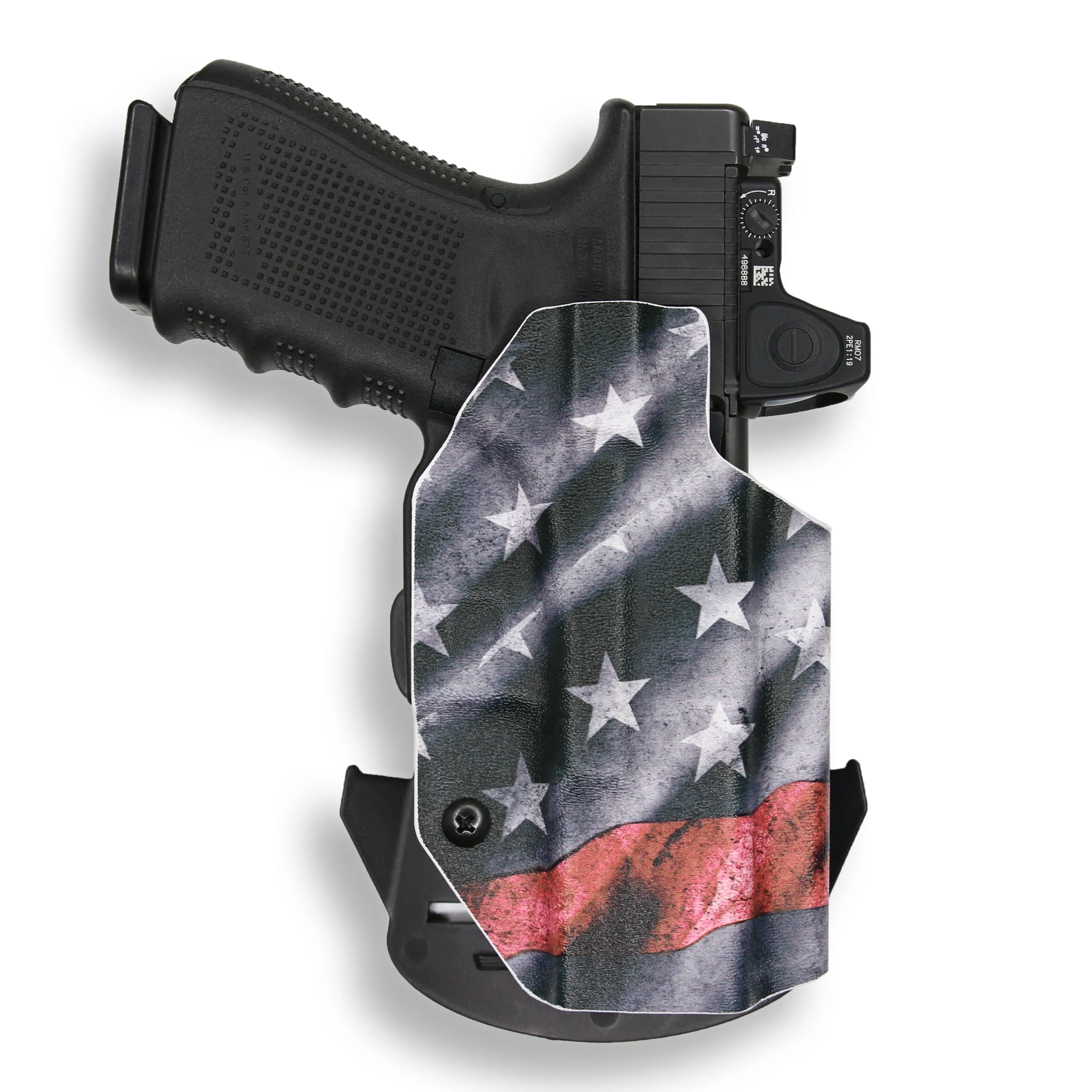 PSA Dagger Compact with Surefire X300U-A Light Red Dot Optic Cut OWB Holster