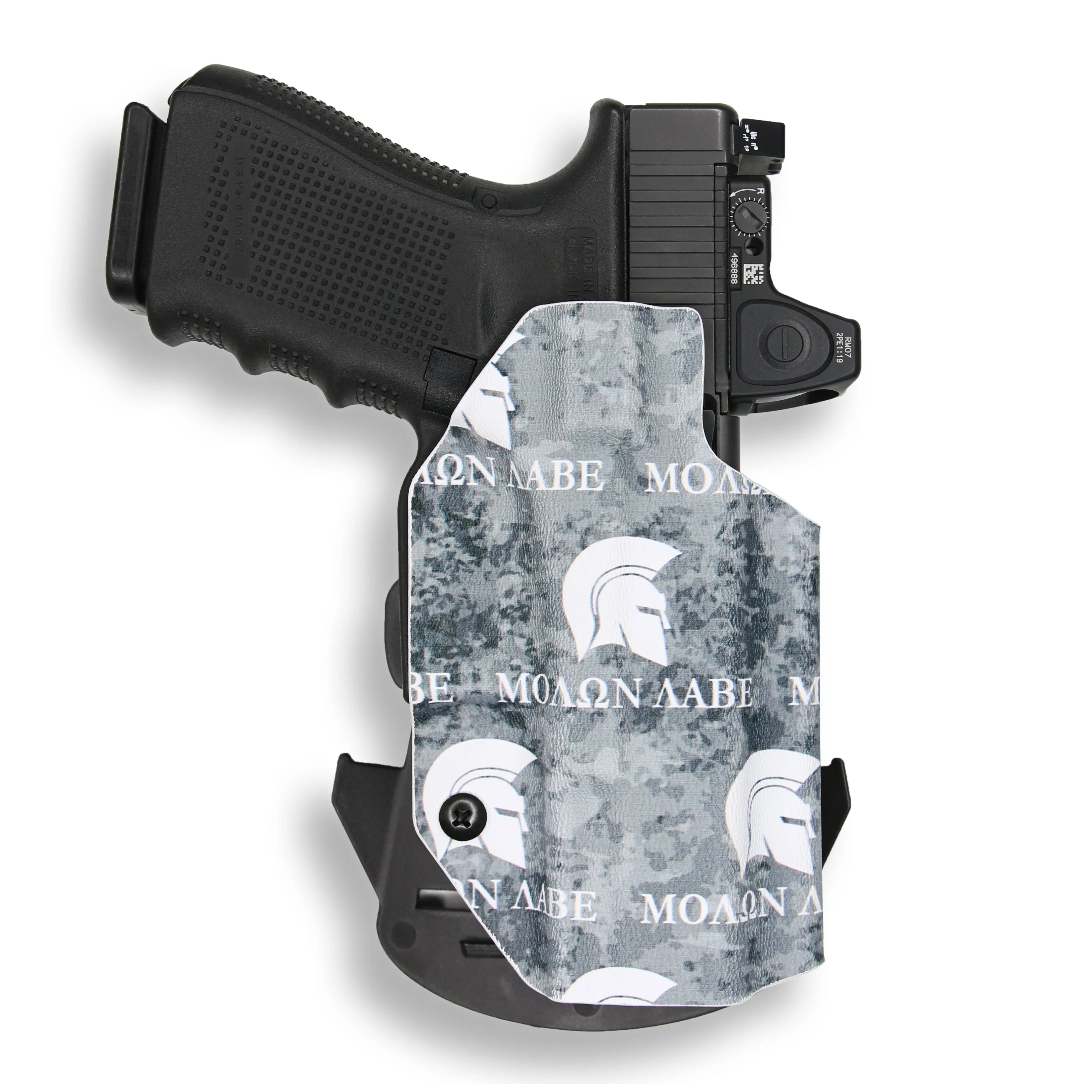 PSA Dagger Compact with Surefire X300U-A Light Red Dot Optic Cut OWB Holster