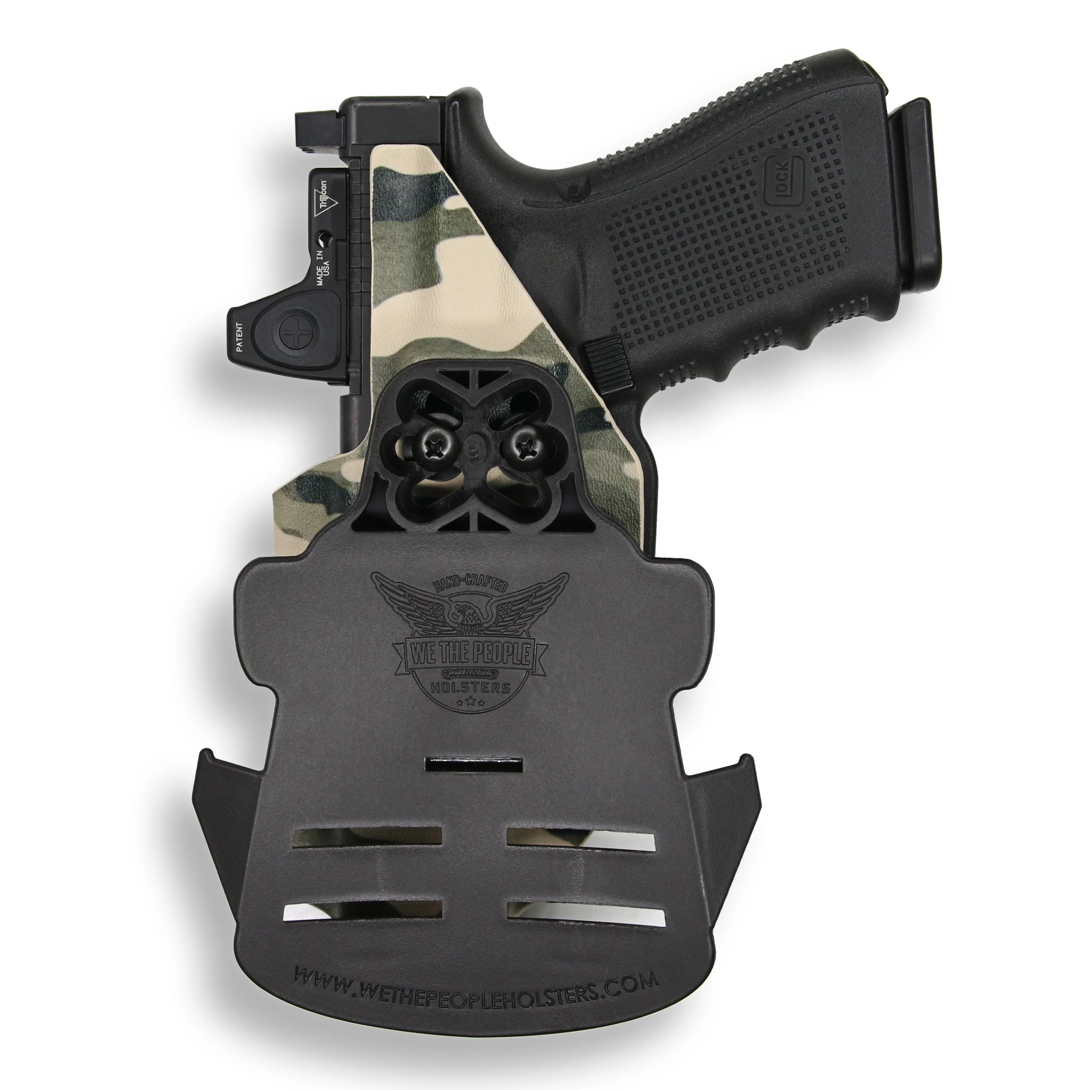 PSA Dagger Compact with Surefire X300U-A Light Red Dot Optic Cut OWB Holster