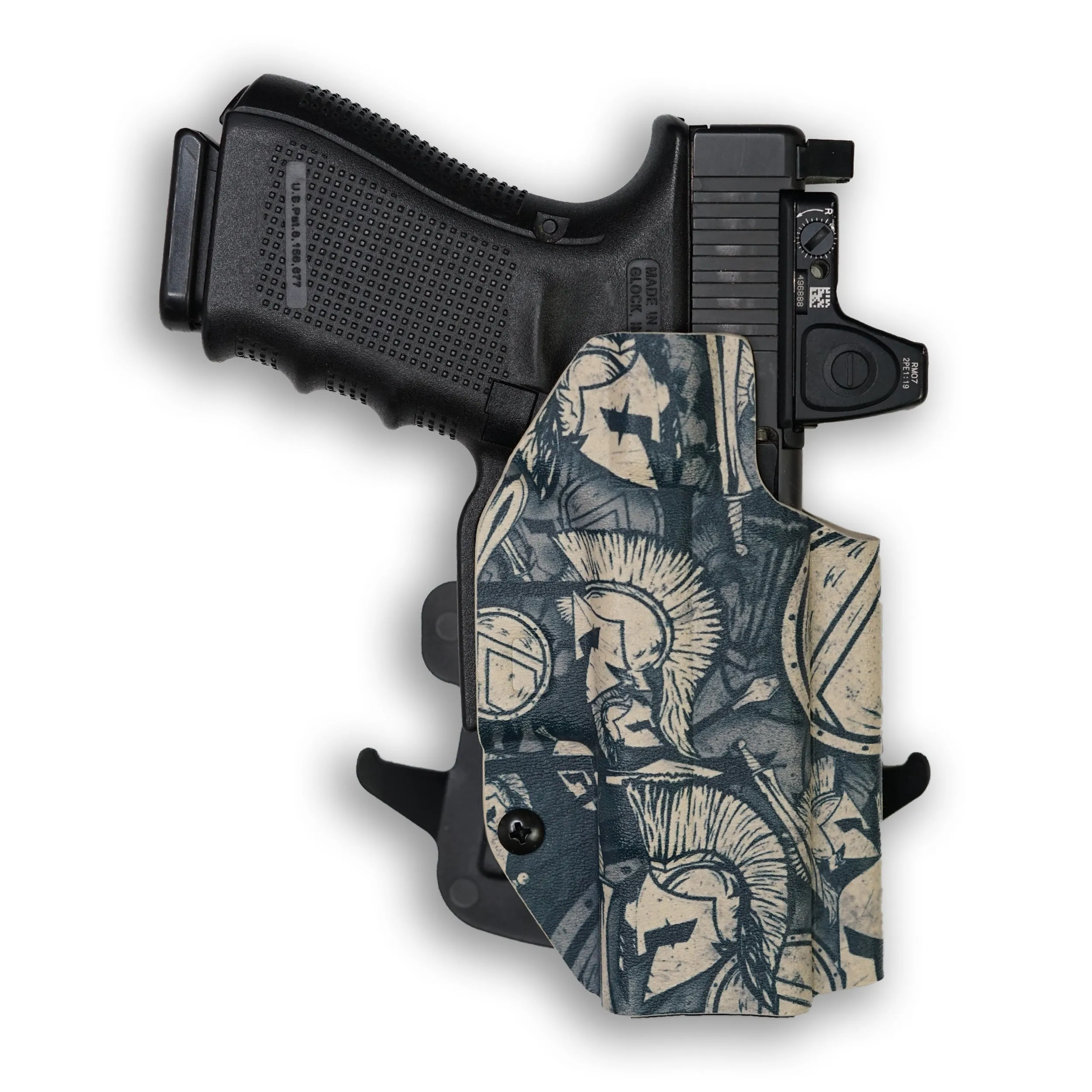 PSA Dagger Compact with Surefire X300U-A Light Red Dot Optic Cut OWB Holster