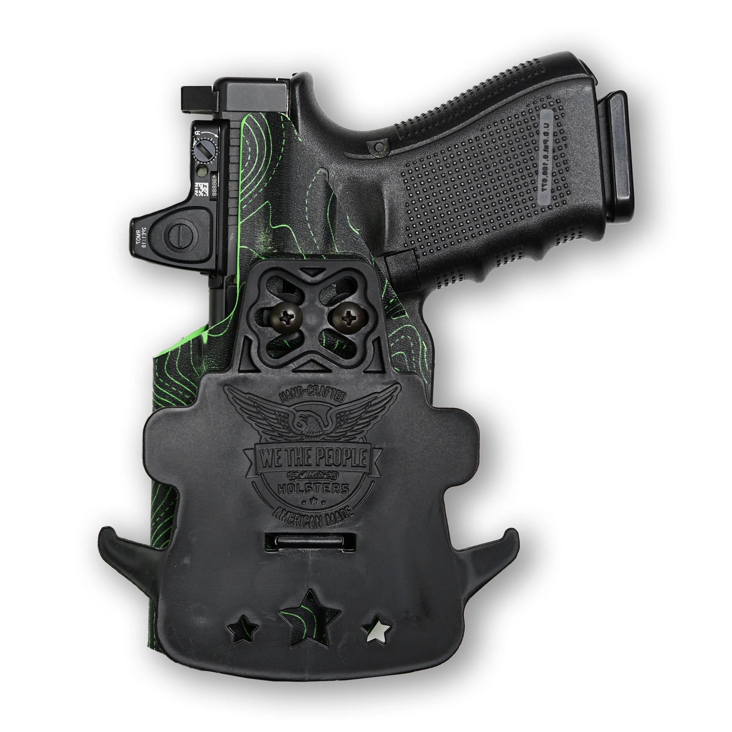 PSA Dagger Compact with Surefire X300U-A Light Red Dot Optic Cut OWB Holster