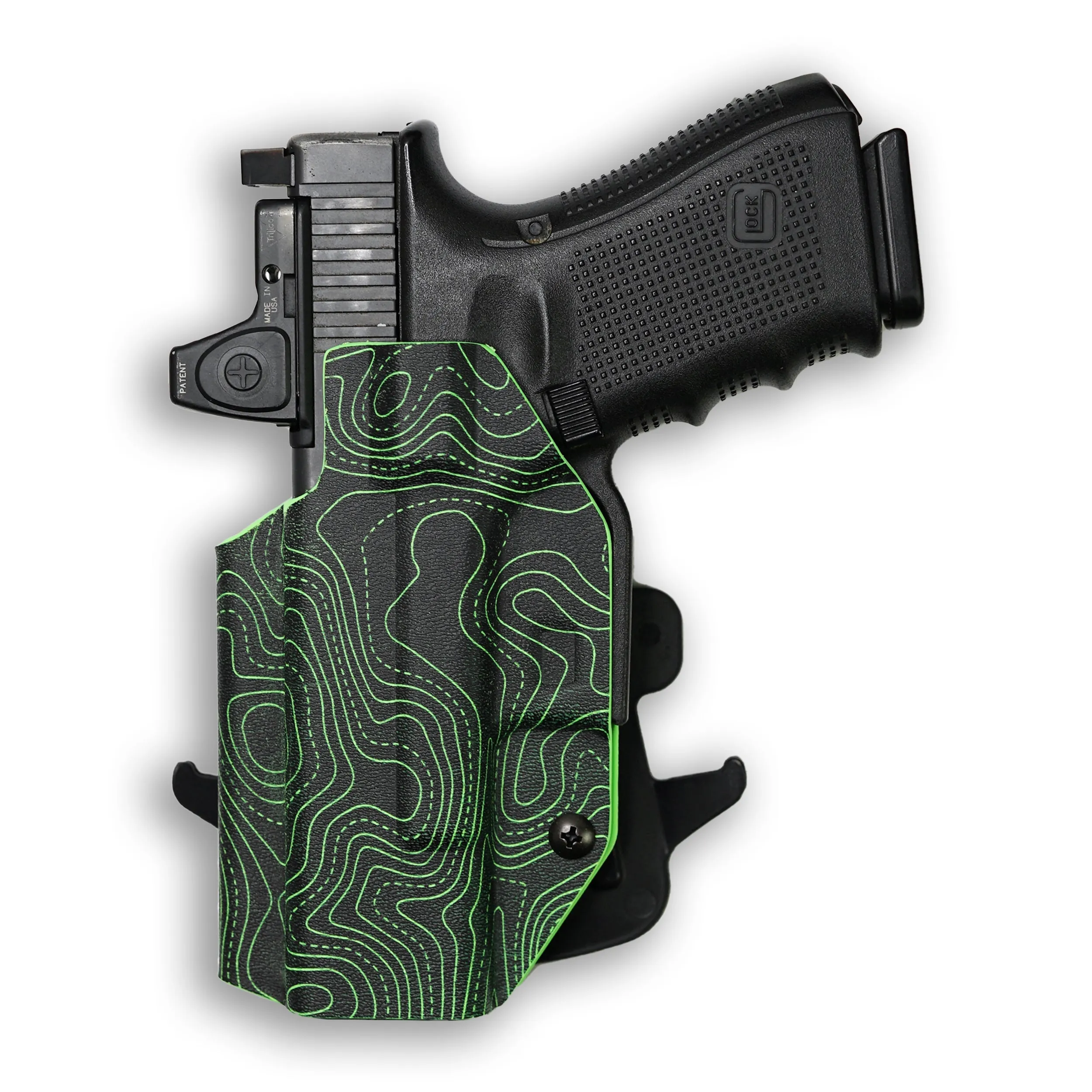 PSA Dagger Compact with Surefire X300U-A Light Red Dot Optic Cut OWB Holster