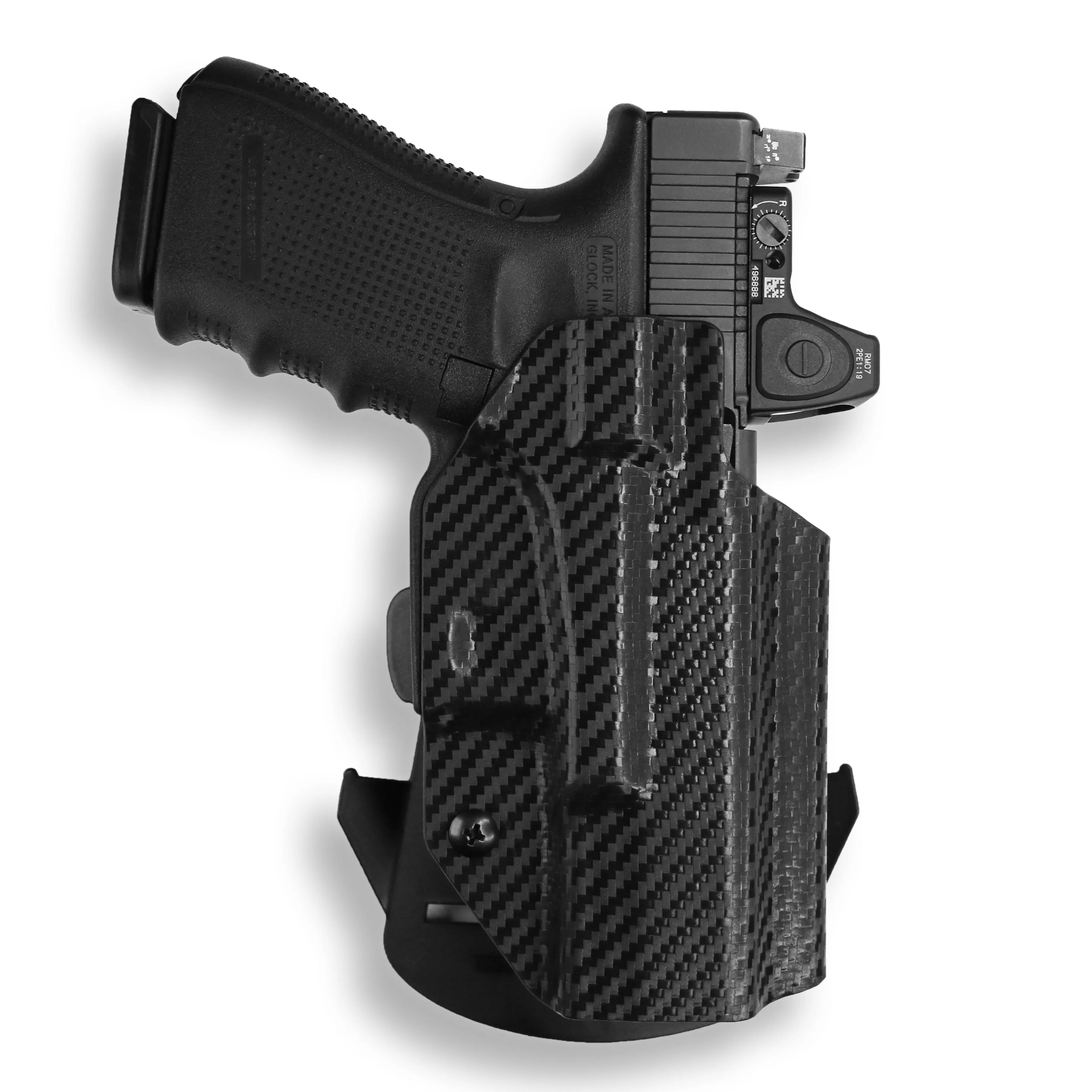 PSA Dagger Compact with Surefire X300U-A Light Red Dot Optic Cut OWB Holster