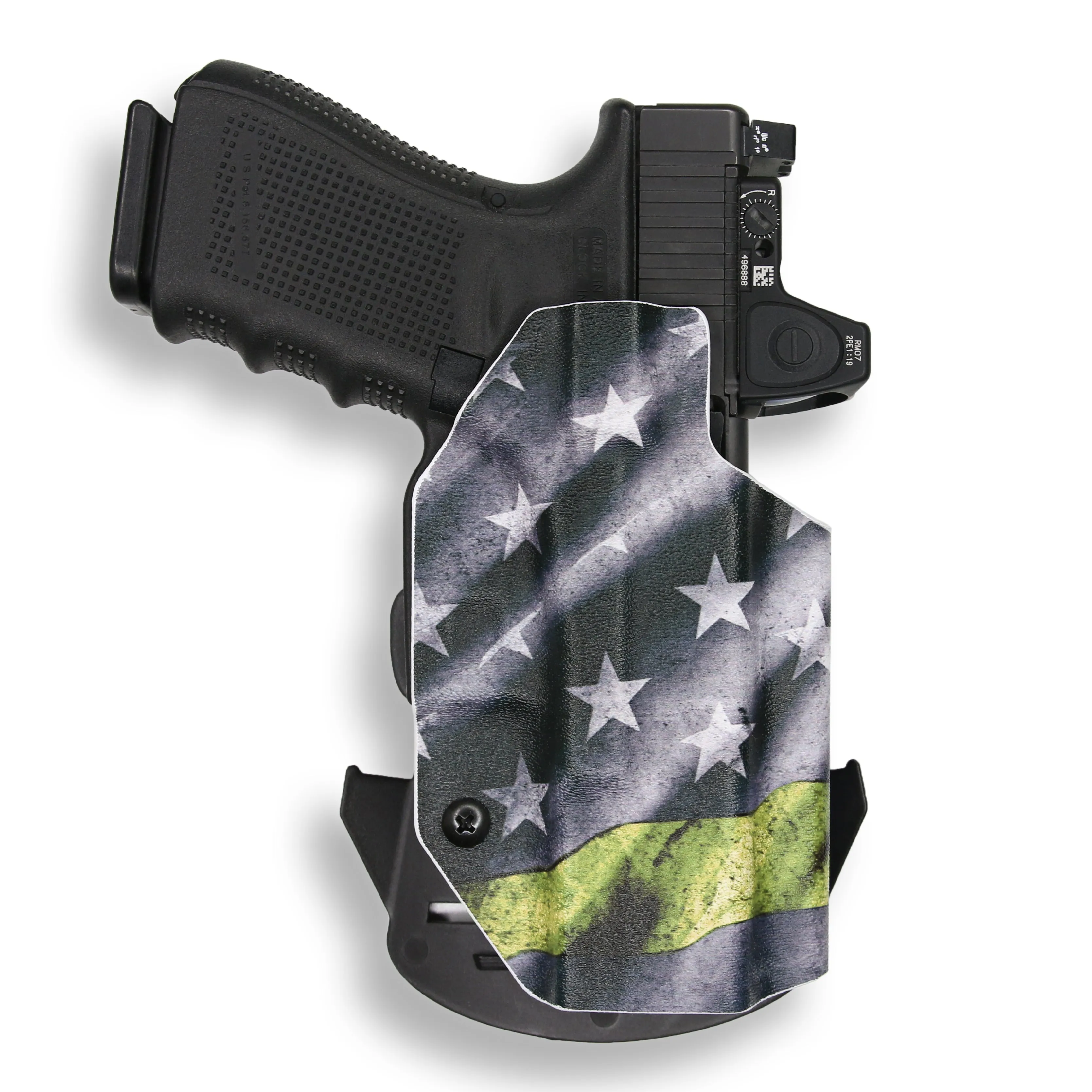PSA Dagger Compact with Surefire X300U-A Light Red Dot Optic Cut OWB Holster