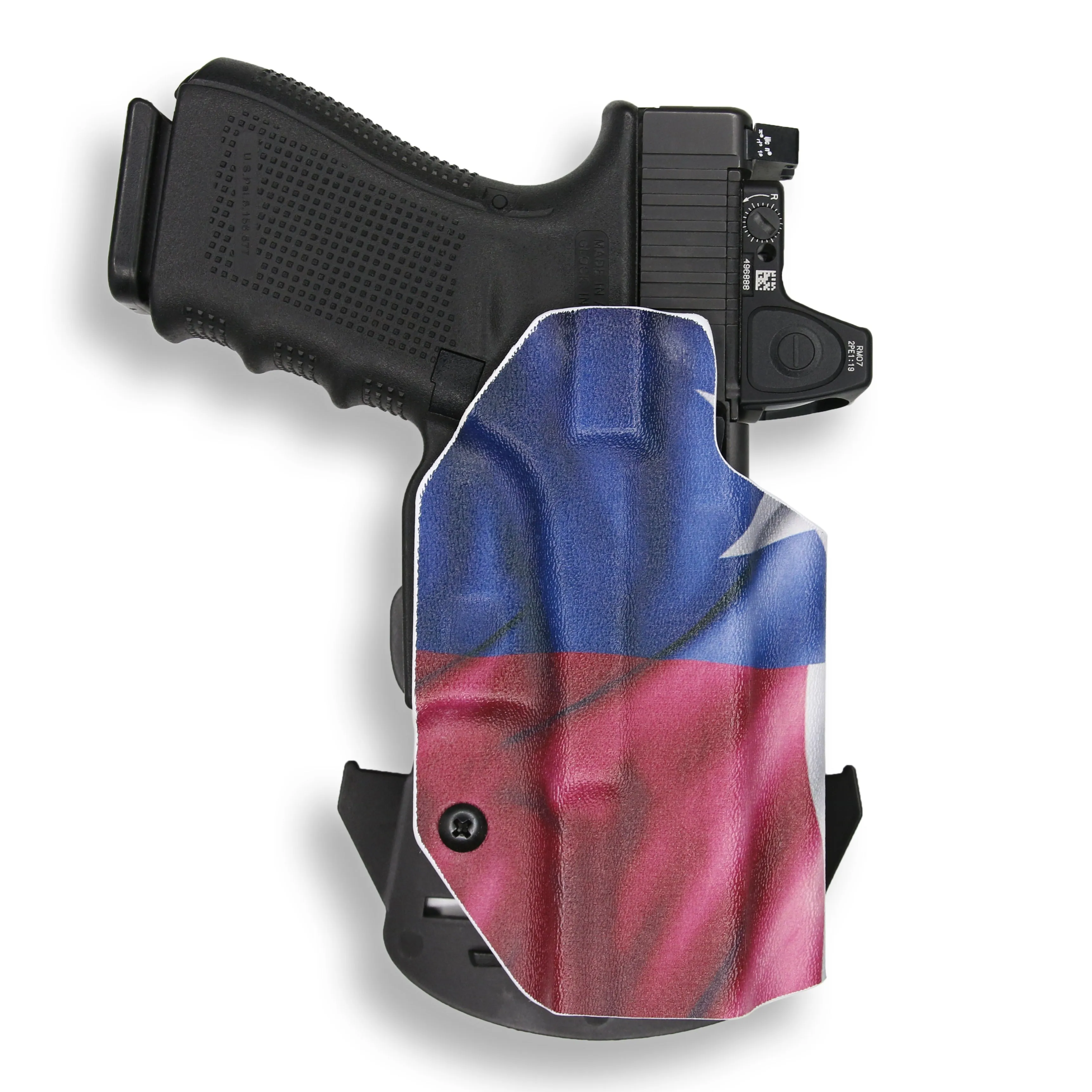 PSA Dagger Compact with Surefire X300U-A Light Red Dot Optic Cut OWB Holster