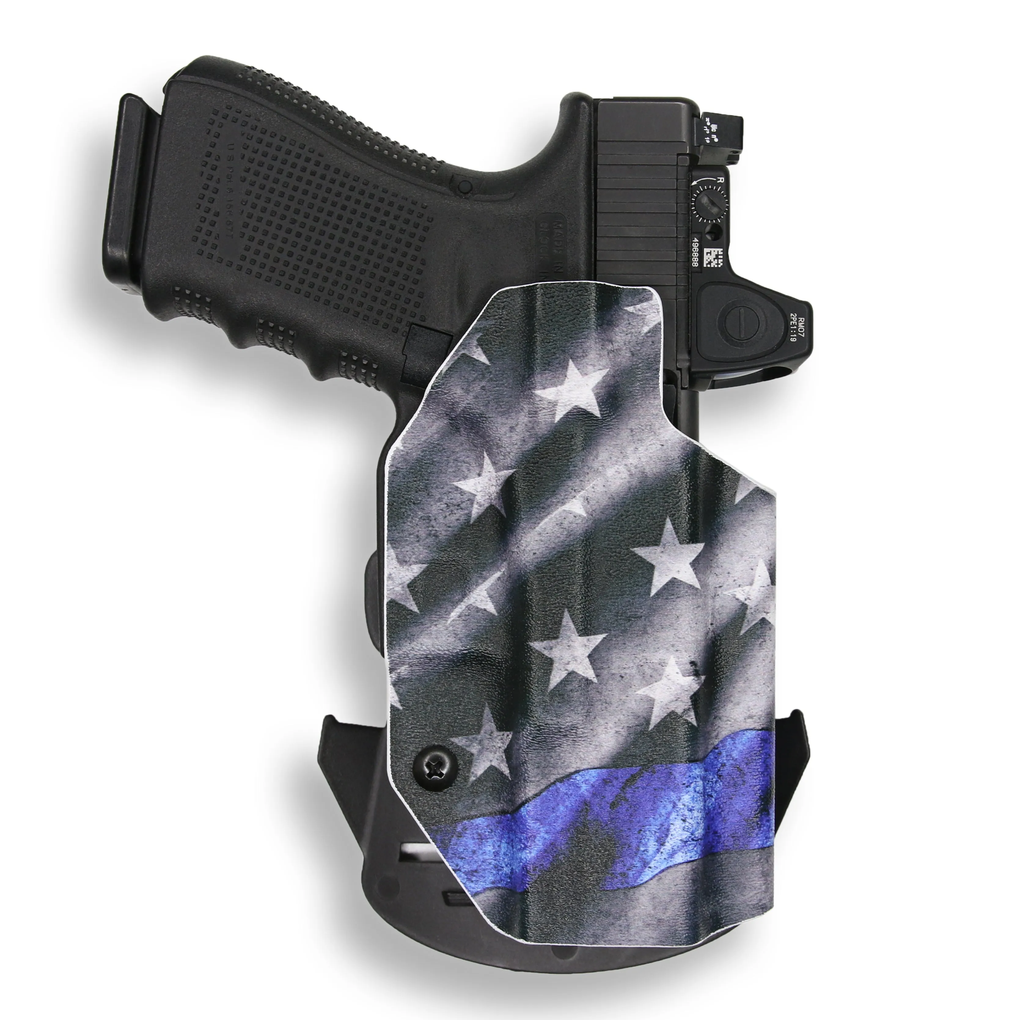 PSA Dagger Compact with Surefire X300U-A Light Red Dot Optic Cut OWB Holster