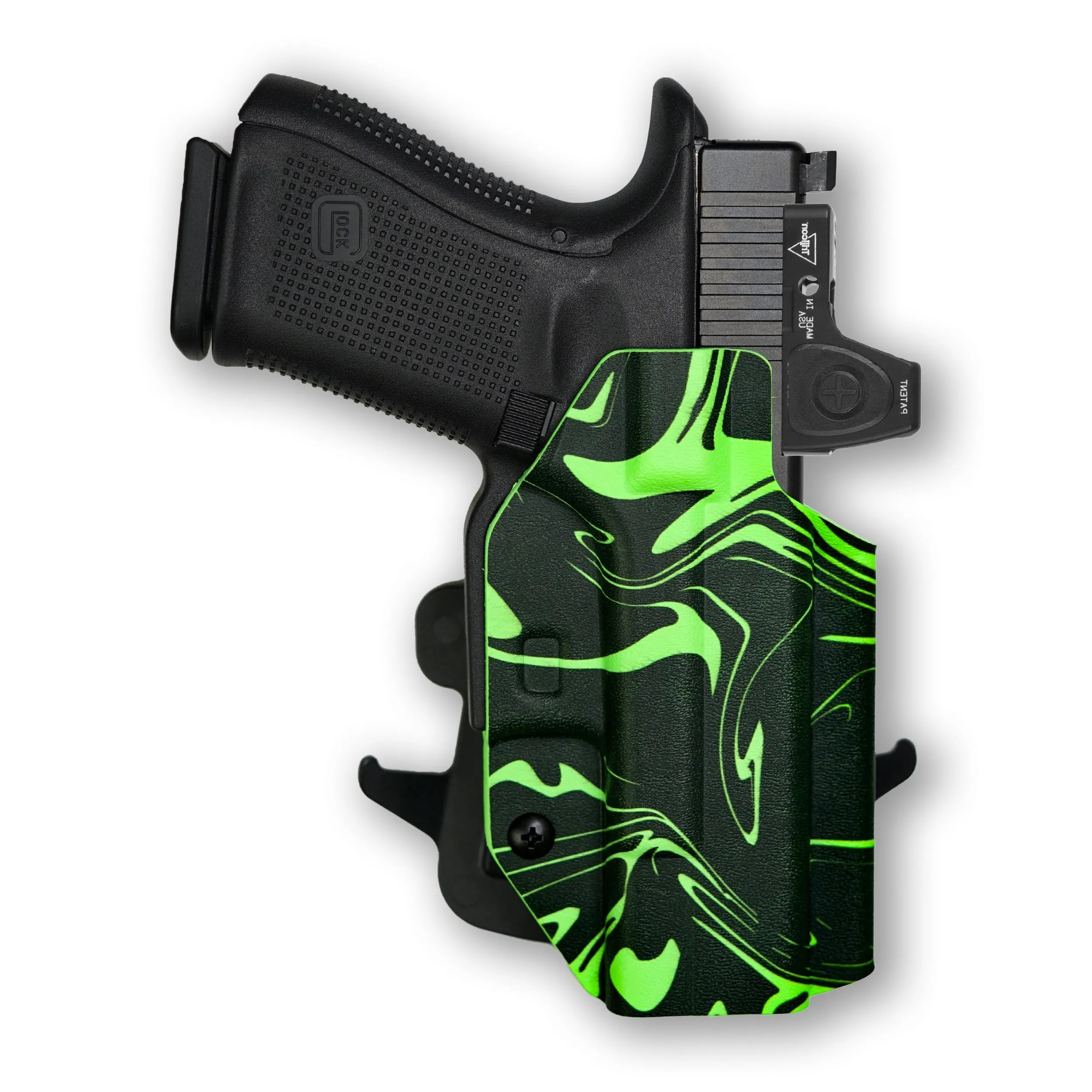 PSA Dagger Compact with Surefire X300U-A Light Red Dot Optic Cut OWB Holster