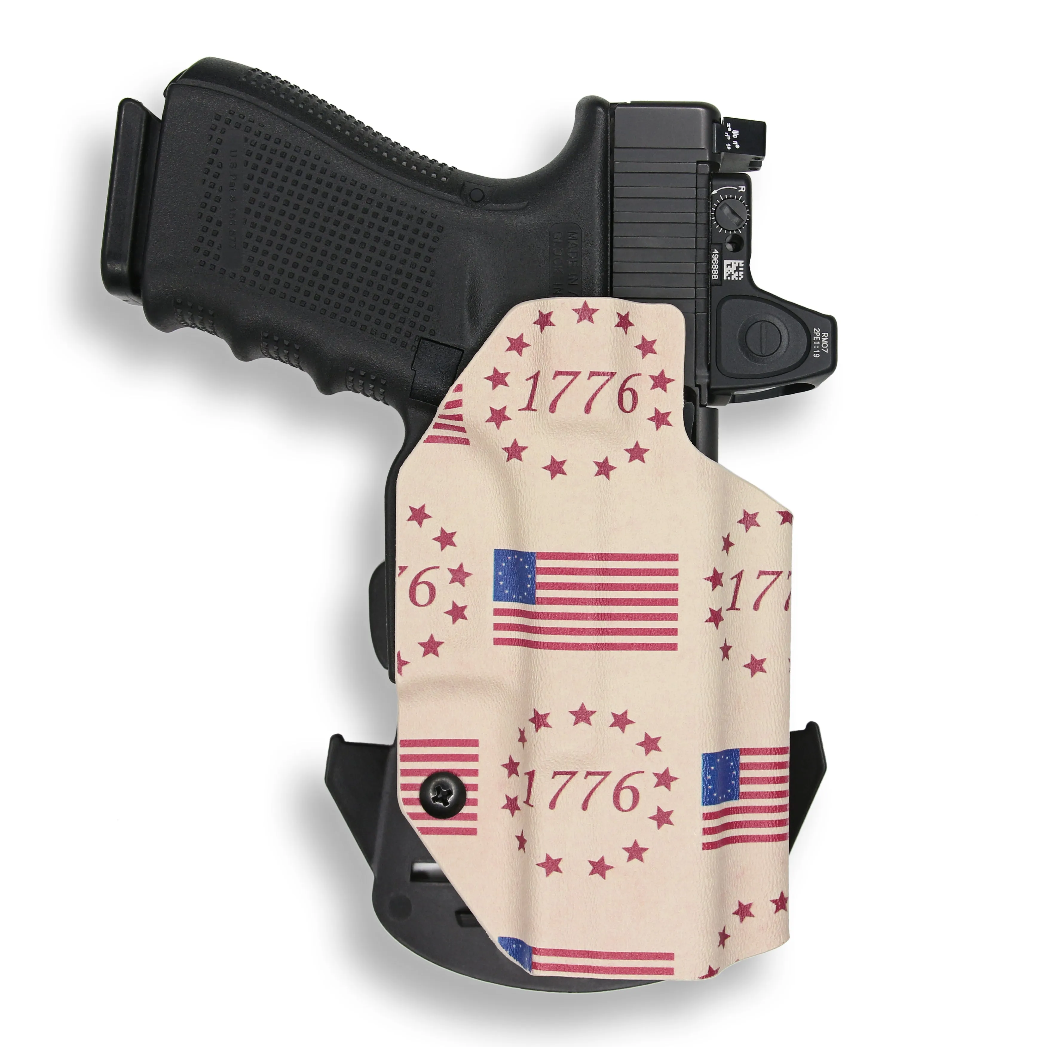 PSA Dagger Compact with Surefire X300U-A Light Red Dot Optic Cut OWB Holster