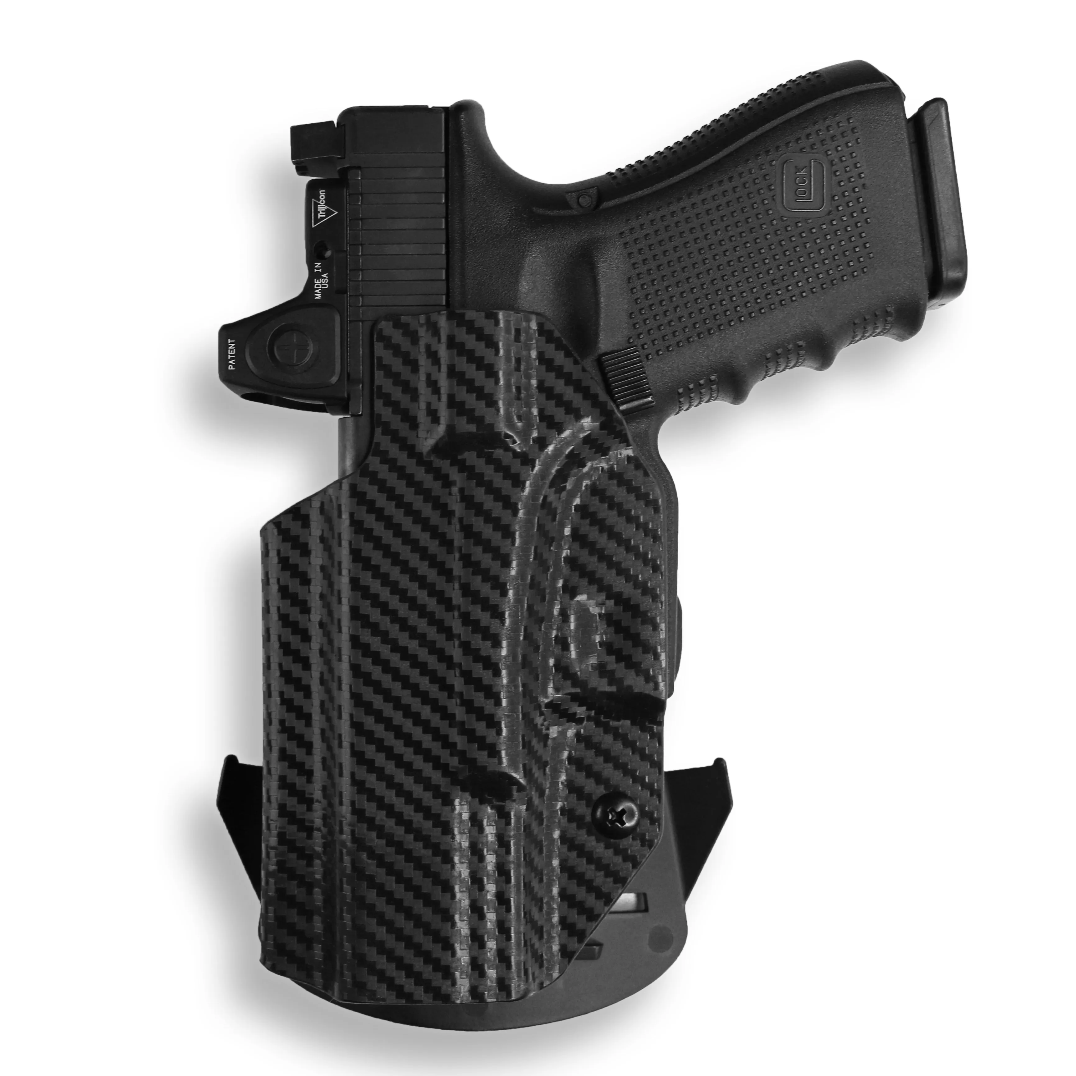 PSA Dagger Compact with Surefire X300U-A Light Red Dot Optic Cut OWB Holster