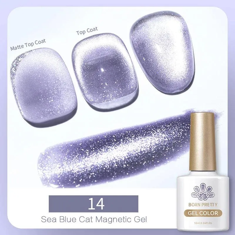Rainbow Cat Eye Magnetic Gel Polish: Dazzling Color Shifting Varnish