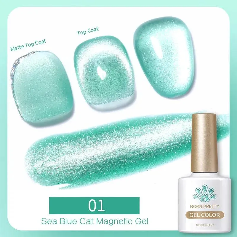 Rainbow Cat Eye Magnetic Gel Polish: Dazzling Color Shifting Varnish