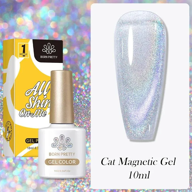 Rainbow Cat Eye Magnetic Gel Polish: Dazzling Color Shifting Varnish