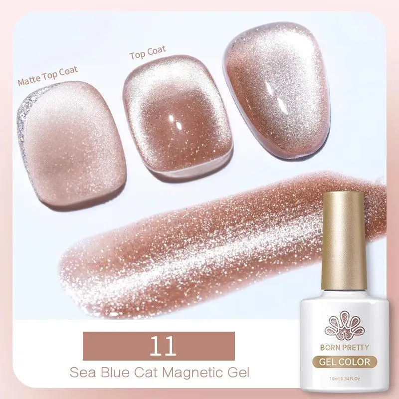 Rainbow Cat Eye Magnetic Gel Polish: Dazzling Color Shifting Varnish