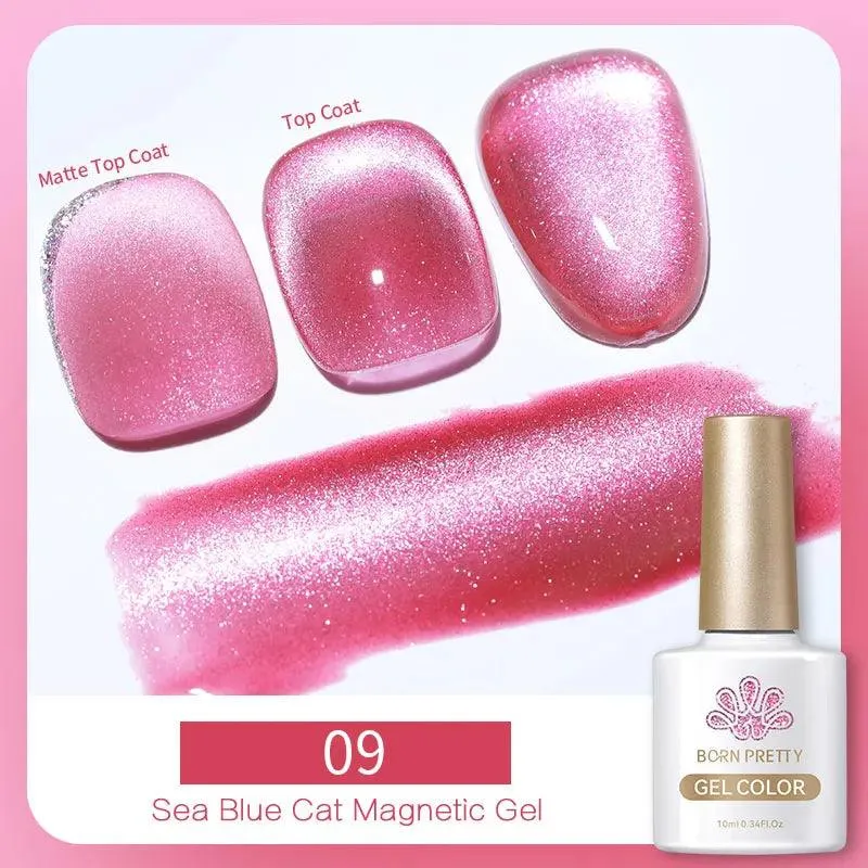 Rainbow Cat Eye Magnetic Gel Polish: Dazzling Color Shifting Varnish