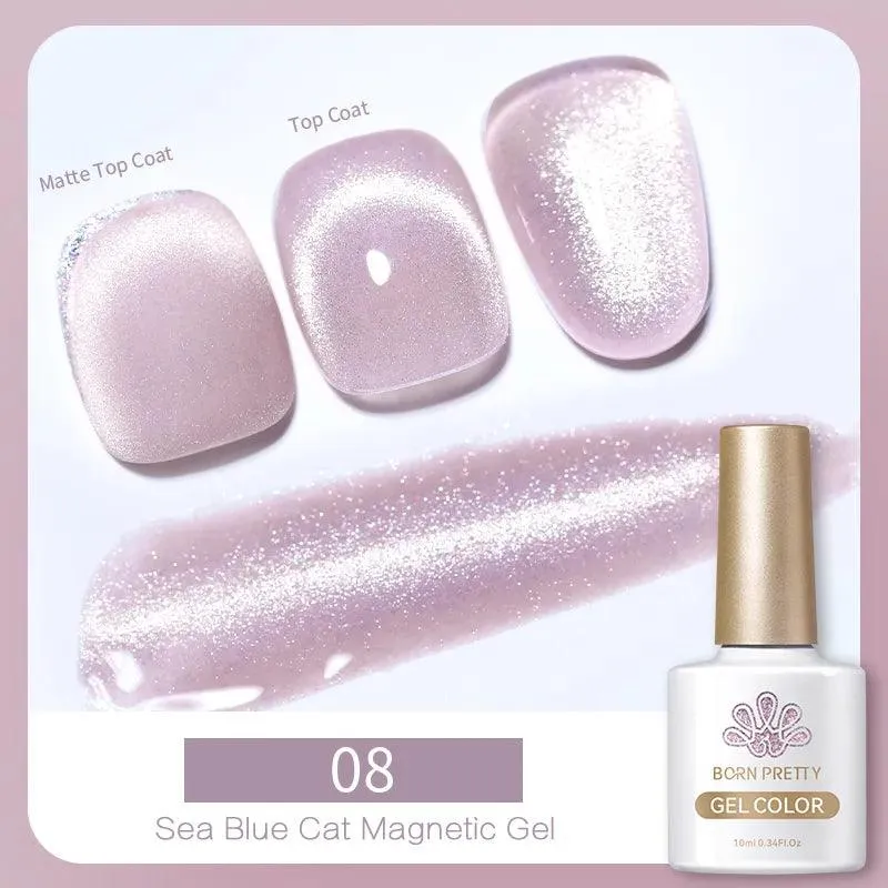 Rainbow Cat Eye Magnetic Gel Polish: Dazzling Color Shifting Varnish