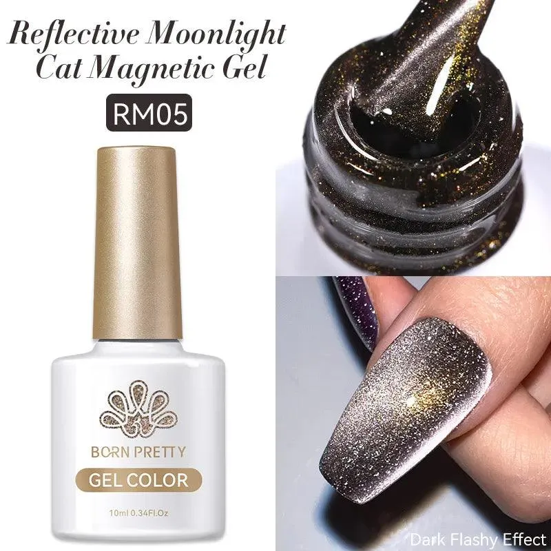 Rainbow Cat Eye Magnetic Gel Polish: Dazzling Color Shifting Varnish
