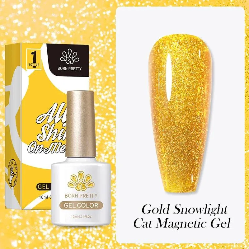 Rainbow Cat Eye Magnetic Gel Polish: Dazzling Color Shifting Varnish