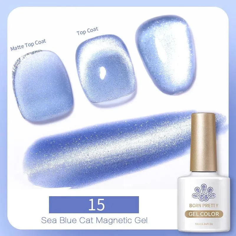 Rainbow Cat Eye Magnetic Gel Polish: Dazzling Color Shifting Varnish