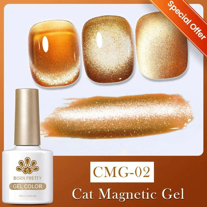 Rainbow Cat Eye Magnetic Gel Polish: Dazzling Color Shifting Varnish