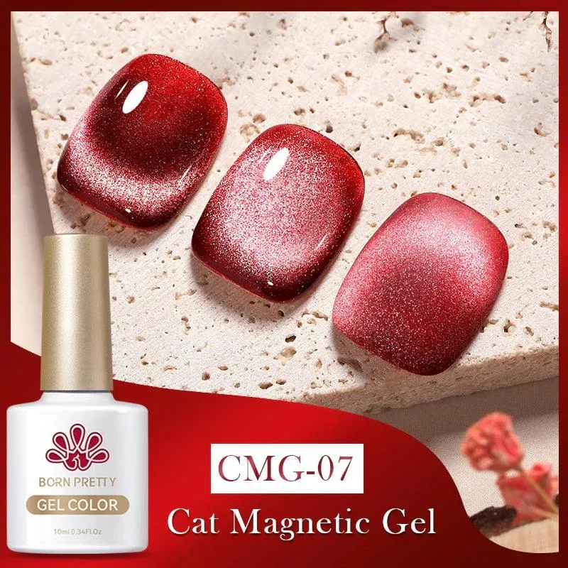 Rainbow Cat Eye Magnetic Gel Polish: Dazzling Color Shifting Varnish