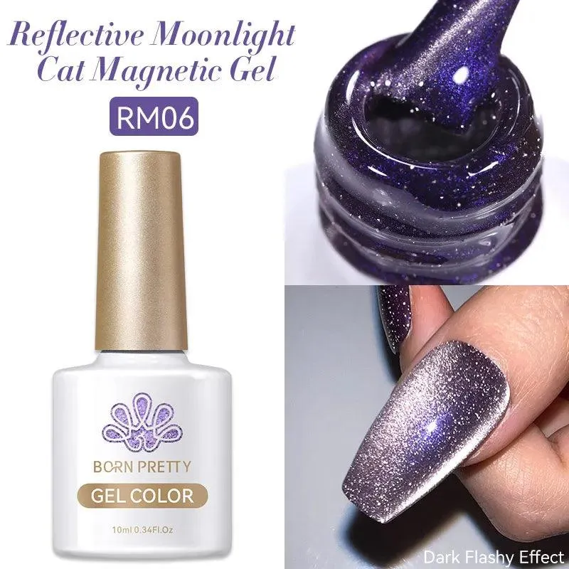 Rainbow Cat Eye Magnetic Gel Polish: Dazzling Color Shifting Varnish