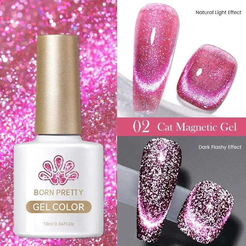 Rainbow Cat Eye Magnetic Gel Polish: Dazzling Color Shifting Varnish