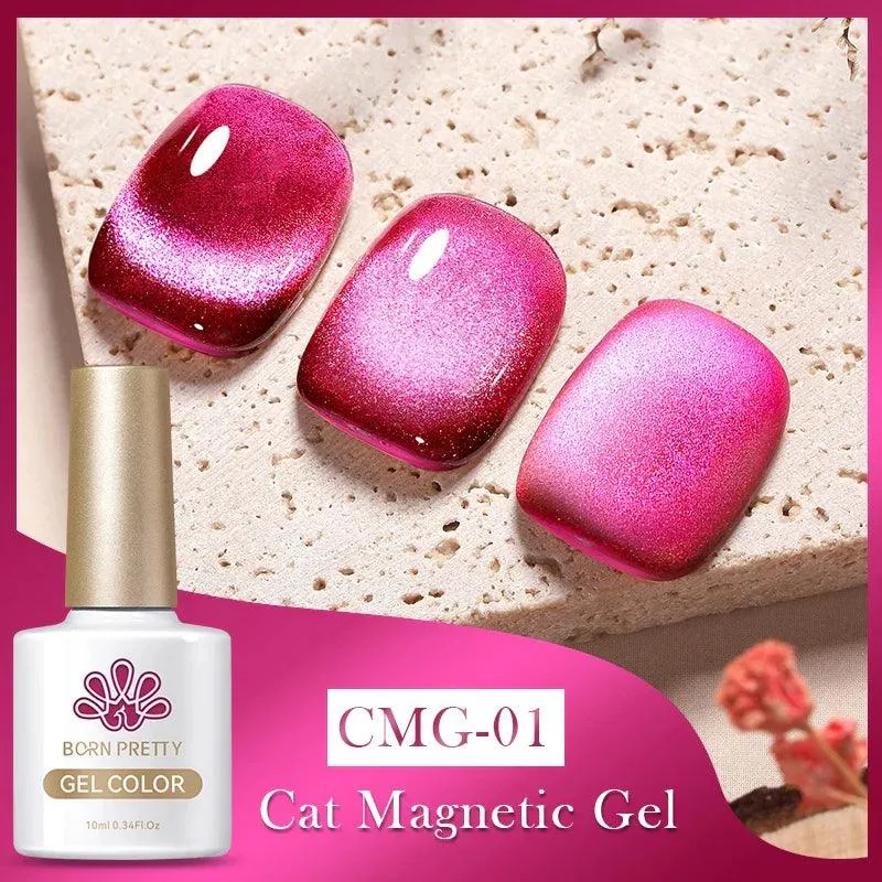 Rainbow Cat Eye Magnetic Gel Polish: Dazzling Color Shifting Varnish