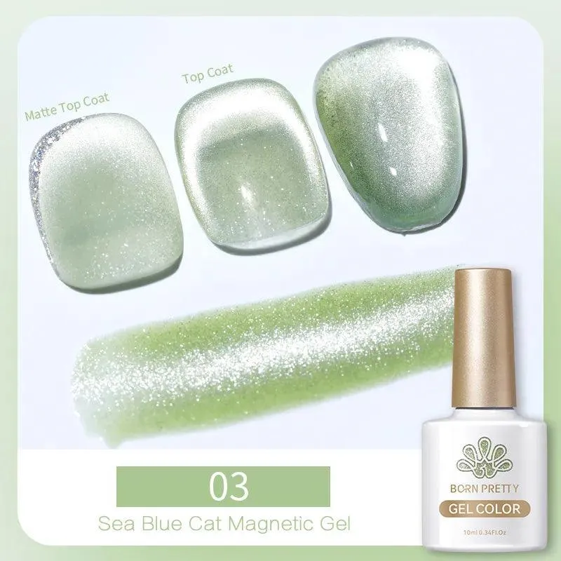Rainbow Cat Eye Magnetic Gel Polish: Dazzling Color Shifting Varnish