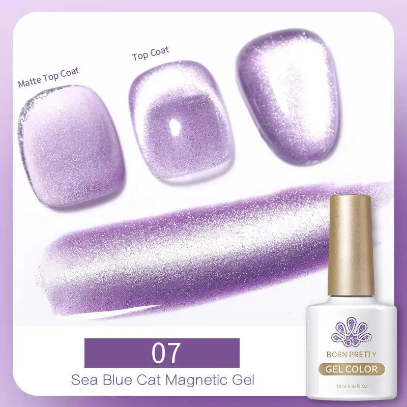 Rainbow Cat Eye Magnetic Gel Polish: Dazzling Color Shifting Varnish