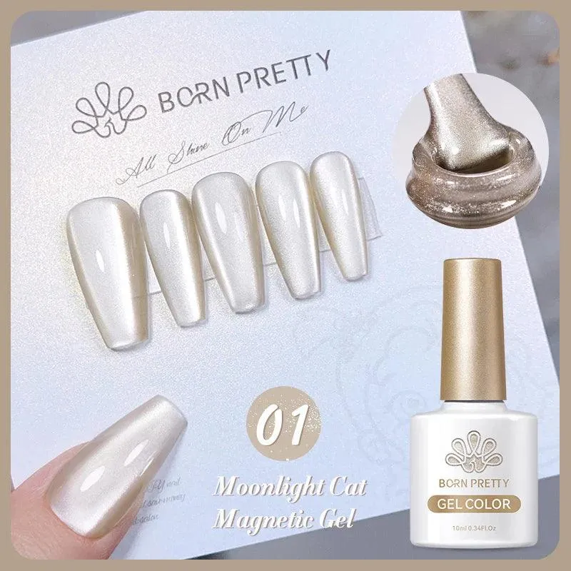 Rainbow Cat Eye Magnetic Gel Polish: Dazzling Color Shifting Varnish