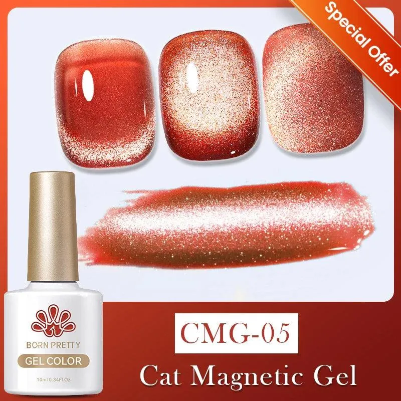 Rainbow Cat Eye Magnetic Gel Polish: Dazzling Color Shifting Varnish