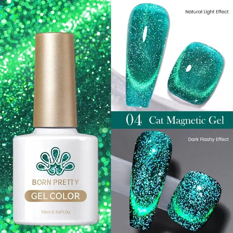 Rainbow Cat Eye Magnetic Gel Polish: Dazzling Color Shifting Varnish