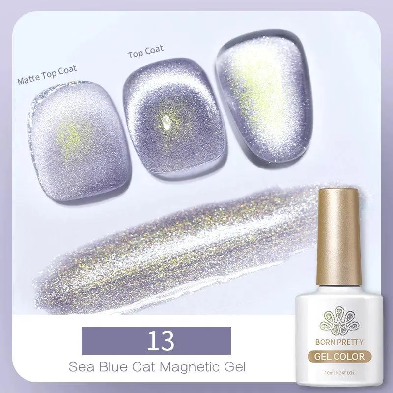 Rainbow Cat Eye Magnetic Gel Polish: Dazzling Color Shifting Varnish