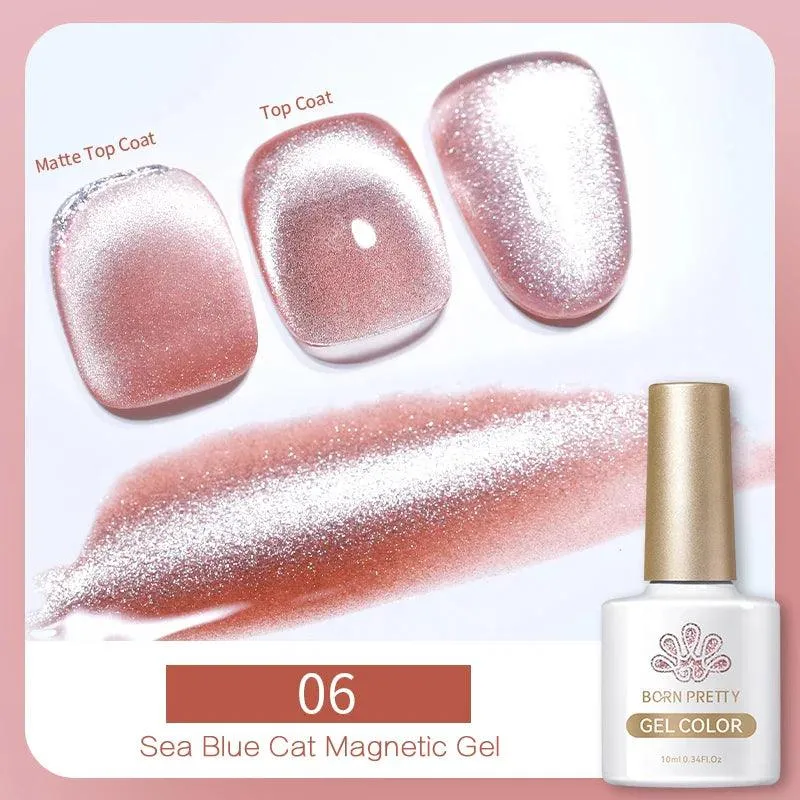 Rainbow Cat Eye Magnetic Gel Polish: Dazzling Color Shifting Varnish