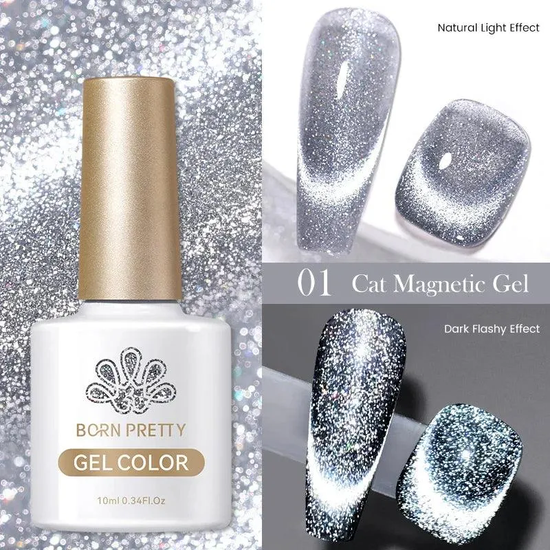 Rainbow Cat Eye Magnetic Gel Polish: Dazzling Color Shifting Varnish