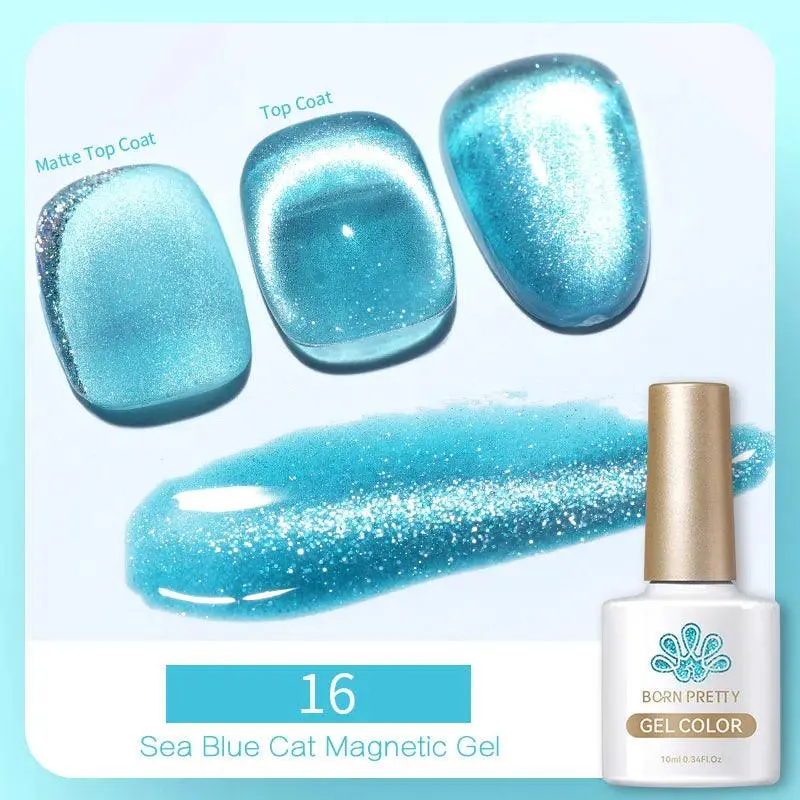 Rainbow Cat Eye Magnetic Gel Polish: Dazzling Color Shifting Varnish