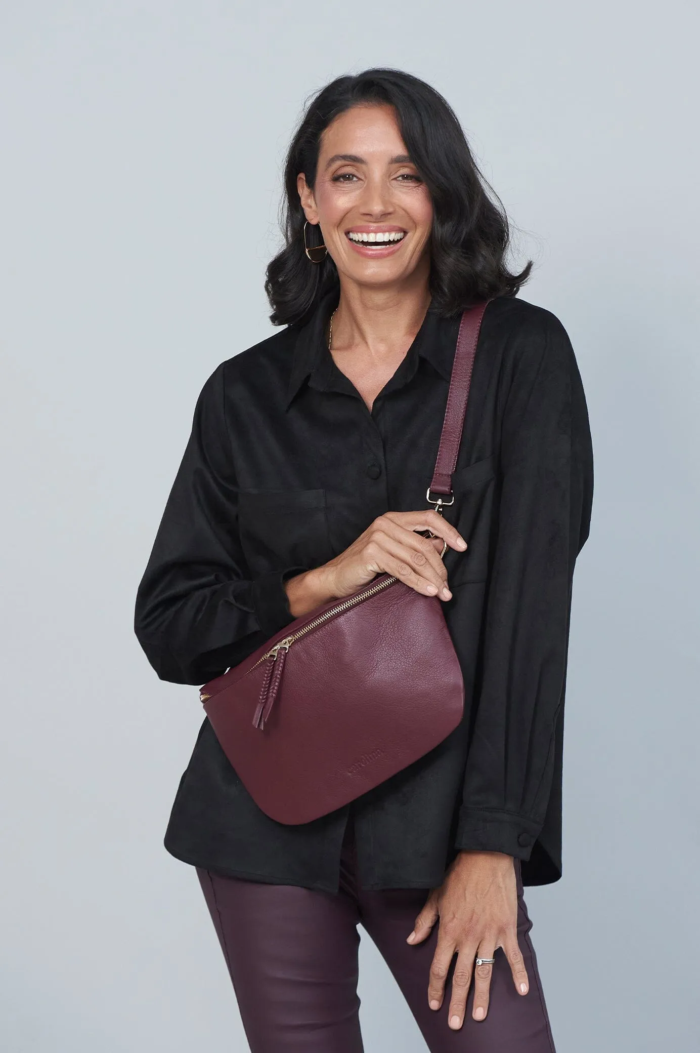 Ramona Leather Handbag Burgundy