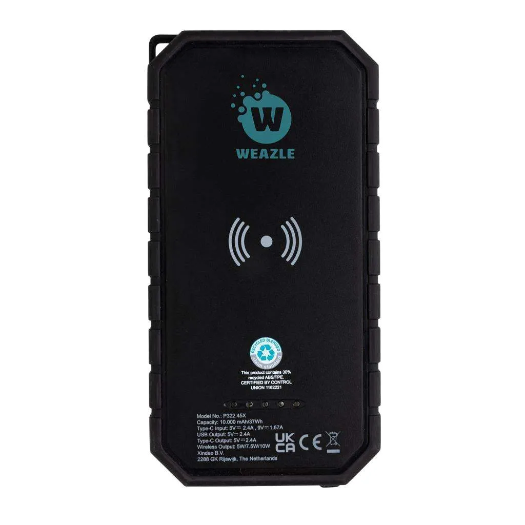 RCS Recycled Plastic Solar Powerbank with 10W Wireless