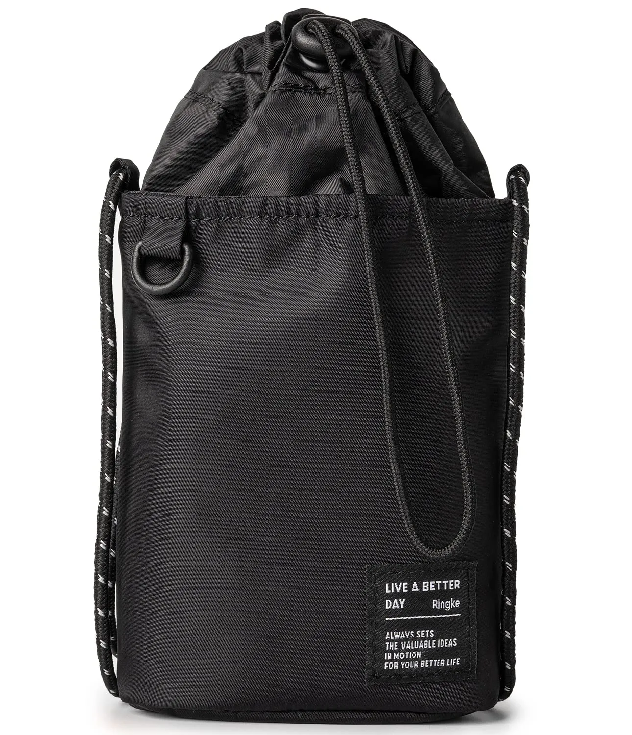 Ringke Mini Cross Bag Bucket Bag for Smartphones Small Accessories and Others-Black