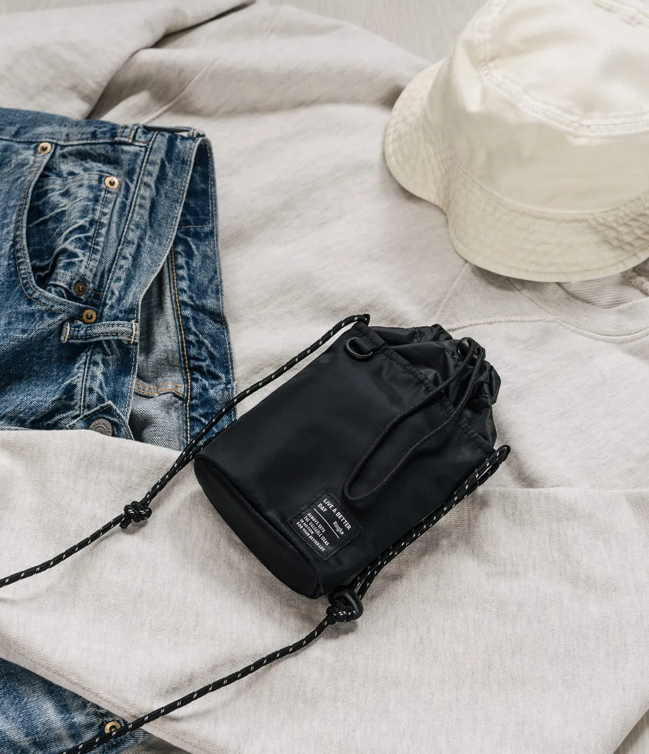 Ringke Mini Cross Bag Bucket Bag for Smartphones Small Accessories and Others-Black