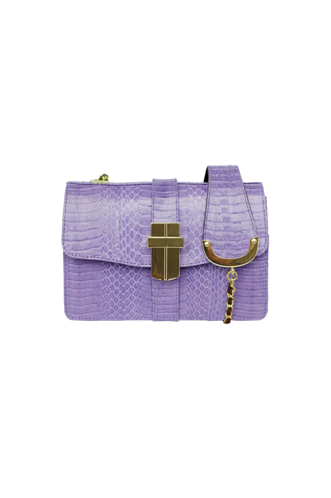 SAMAYA MINI BOX BAG IN LILAC SNAKESKIN