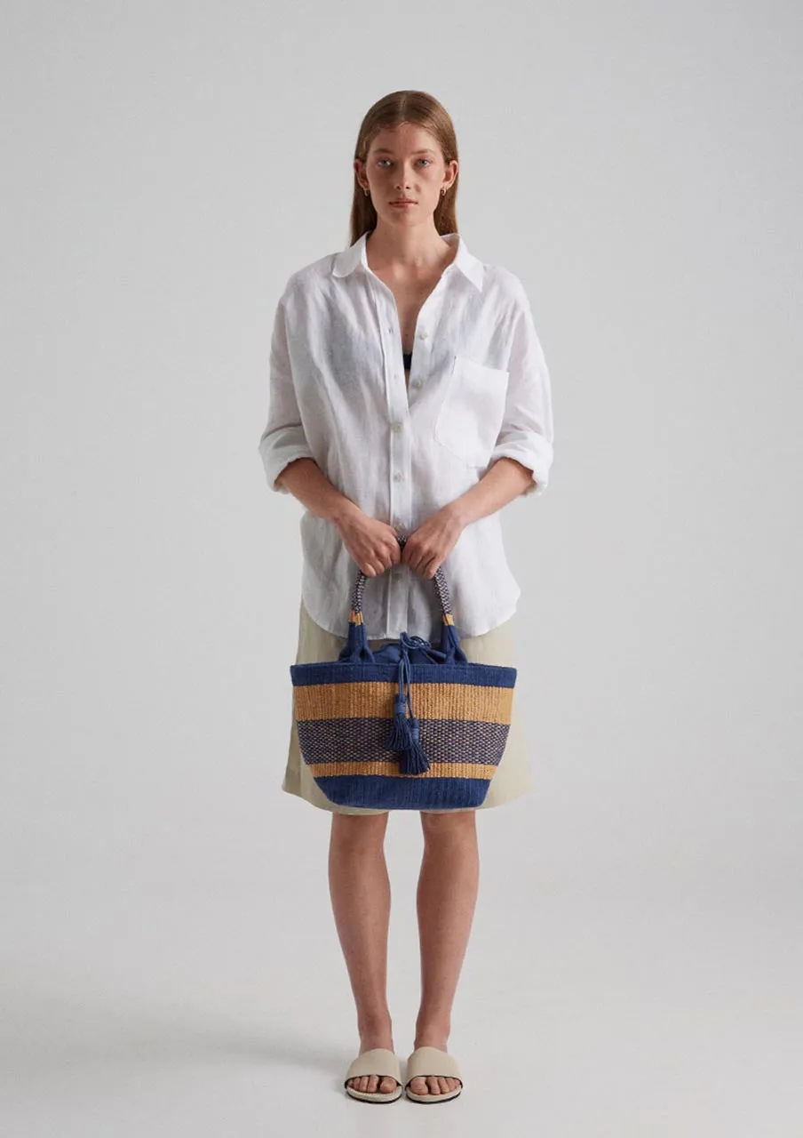 San Remo   Mini Tote Navy Blue
