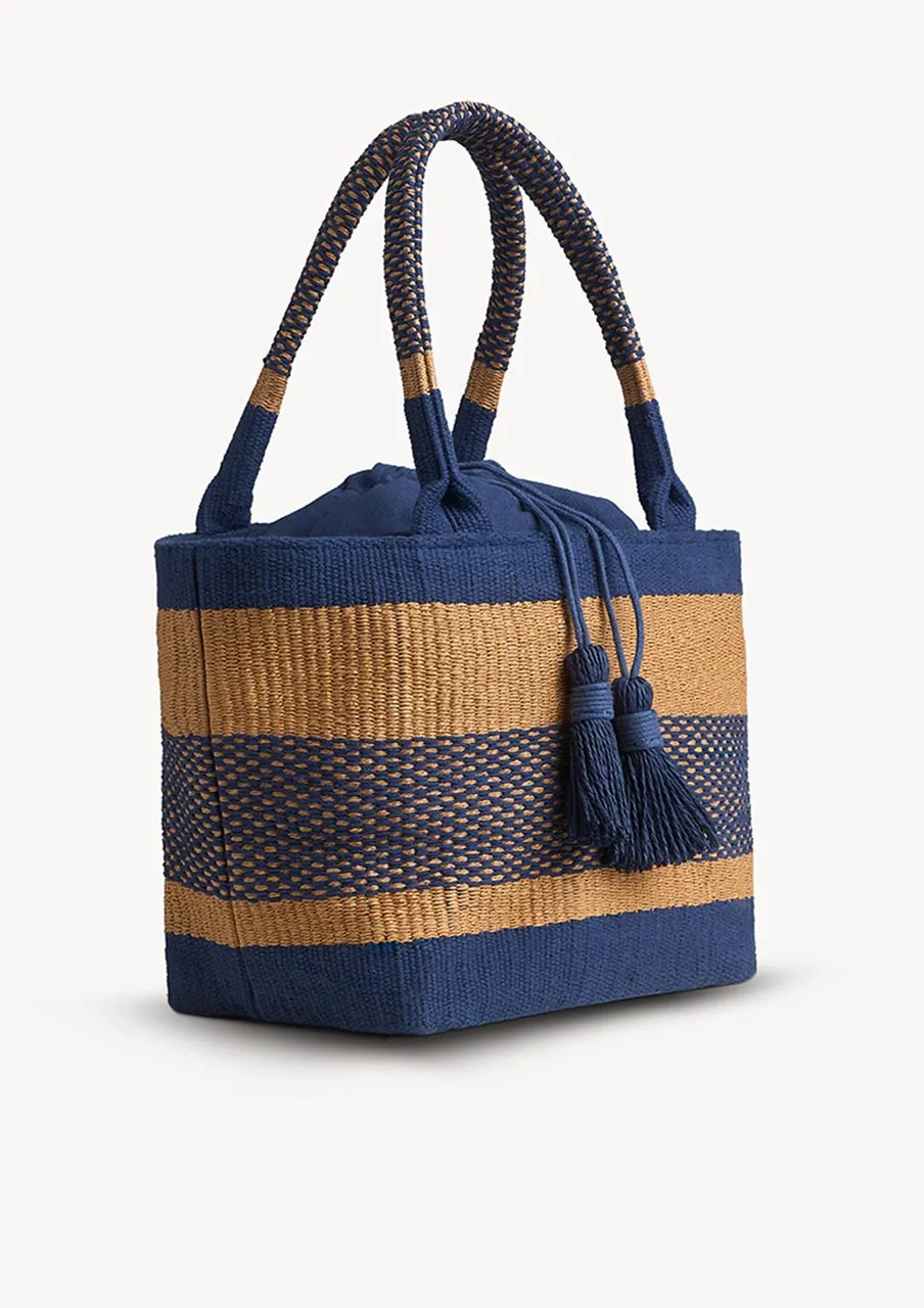 San Remo   Mini Tote Navy Blue