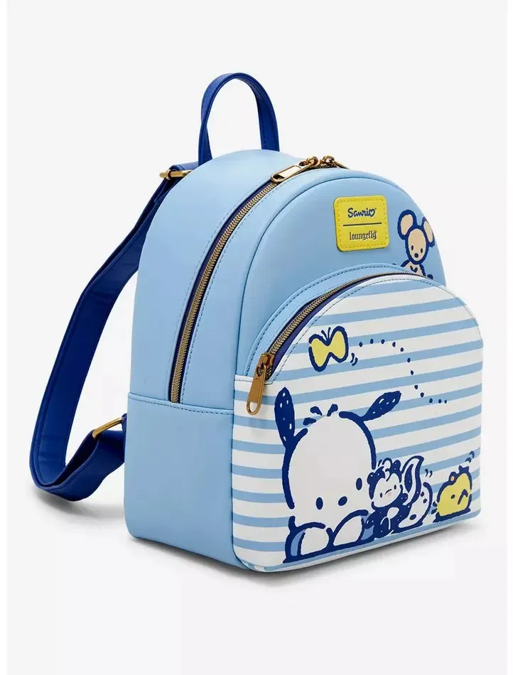 Sanrio Mini Backpack Pochacco & Friends Stripe Loungefly