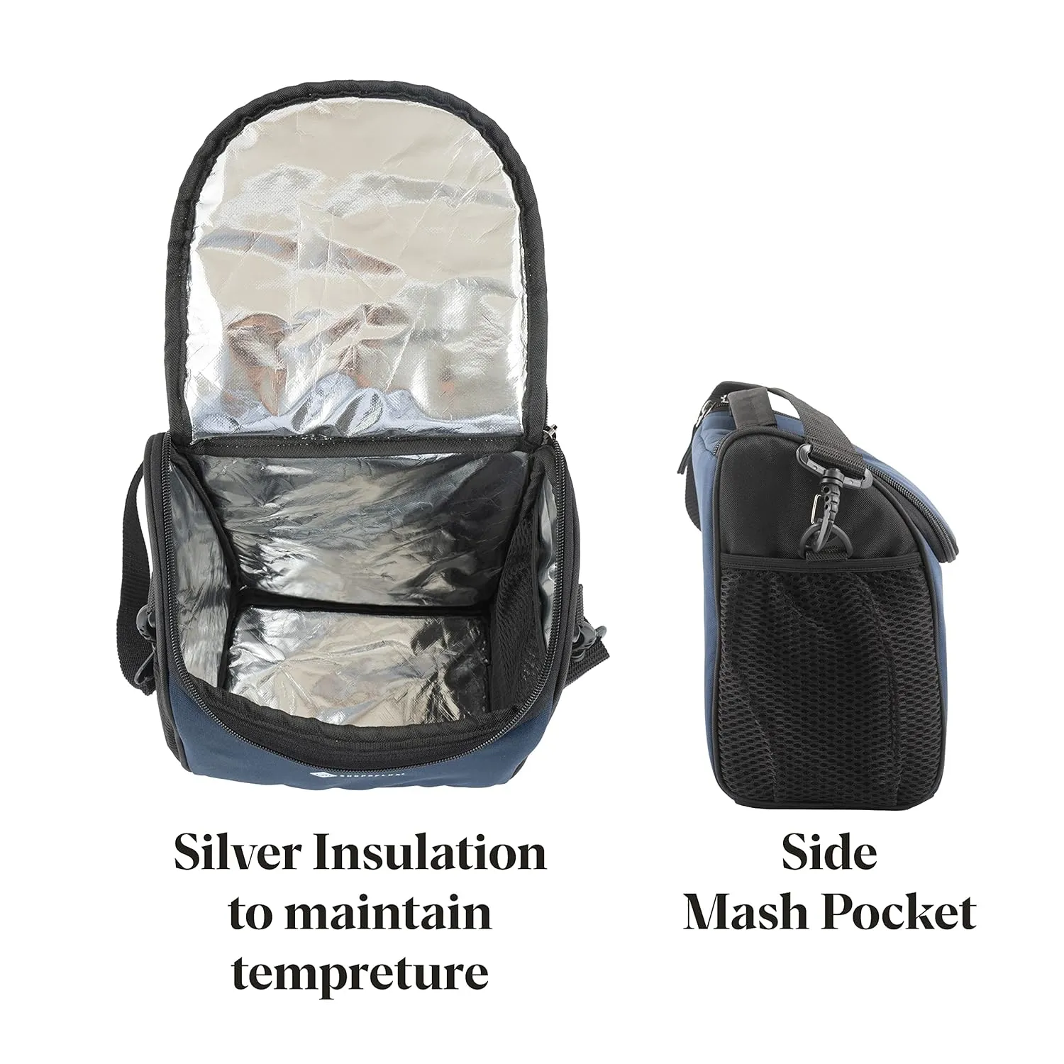 SHOPOFLUX Polyester Modern Milk Bag For Door Hanging | Insulated And Waterproof Door Hanging Bag For Milk Sachets And Bottles Storage With Detachable Strap (Blue)